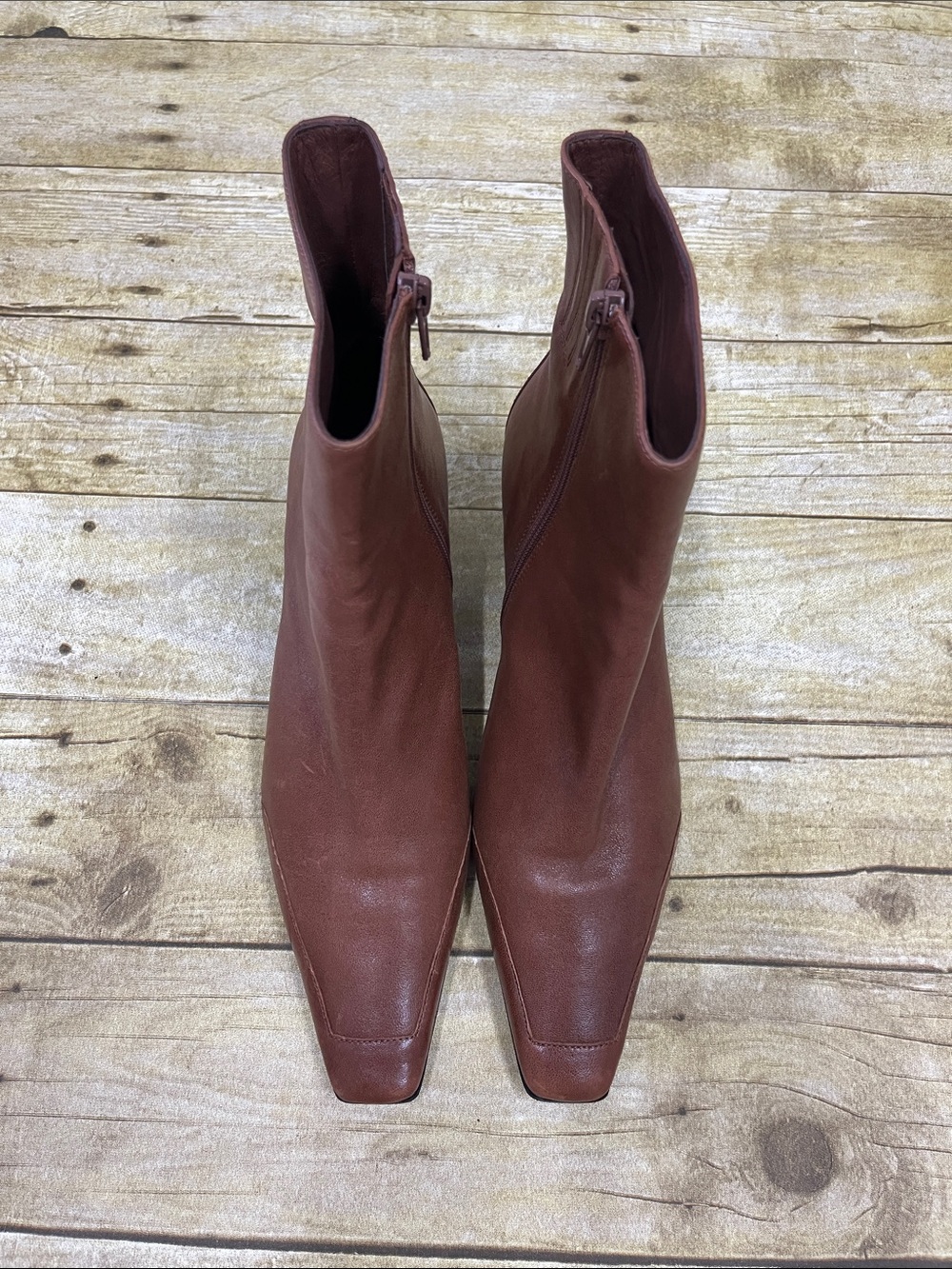 NWOT Jeffrey Campbell Women's Brown Leather Ankle Boots size 8.5